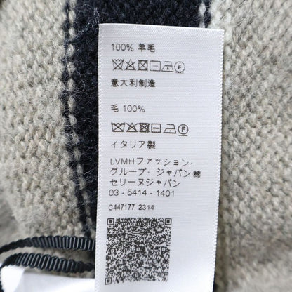 Celine 23aw Triomphe Embroidered Striped Crew Neck Knit Sweater Long Sleeve