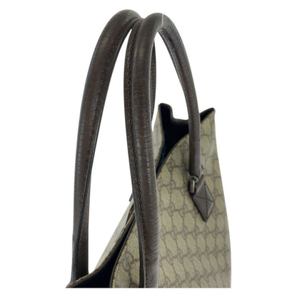 Gucci Beige Brown GG Supreme Canvas Leather 131220 Tote Bag Shoulder Bag Women