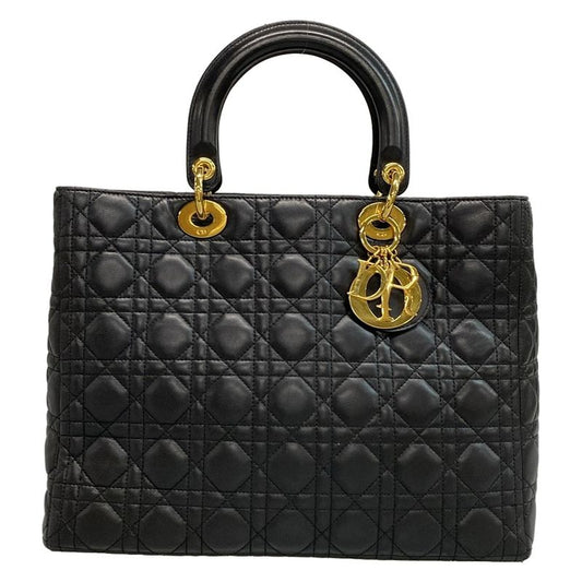 Dior Christian Dior Handbag Lady Dior Large Bag Black Lambskin