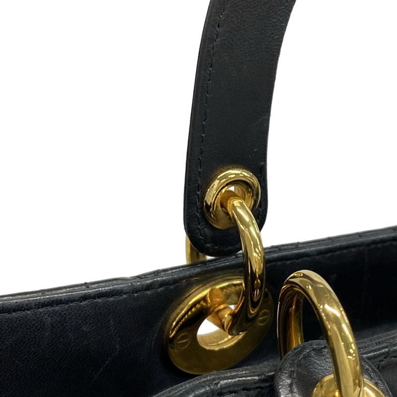 Dior Christian Dior Handbag Lady Dior Large Bag Black Lambskin