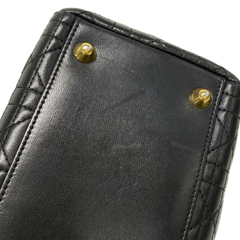 Dior Christian Dior Handbag Lady Dior Large Bag Black Lambskin