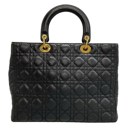 Dior Christian Dior Handbag Lady Dior Large Bag Black Lambskin