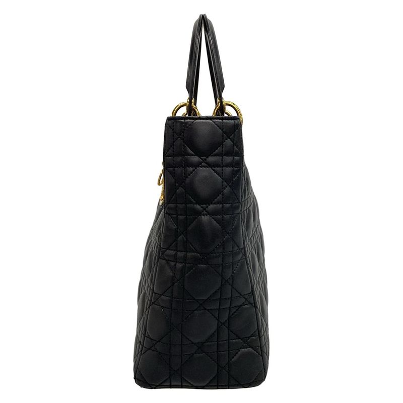 Dior Christian Dior Handbag Lady Dior Large Bag Black Lambskin