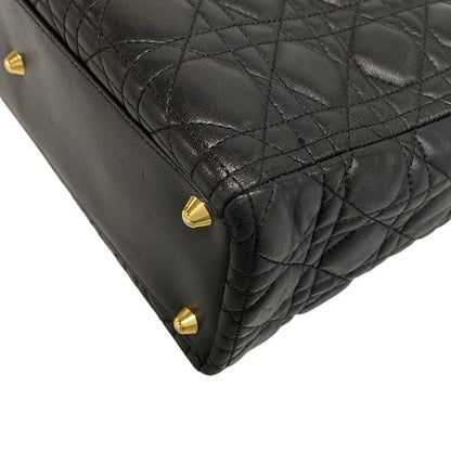 Dior Christian Dior Handbag Lady Dior Large Bag Black Lambskin