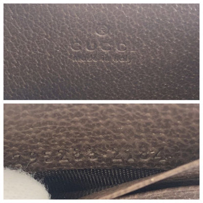 Gucci GG Detail Beige Brown GG Supreme Canvas 295233 2184 Card Case Coin Case
