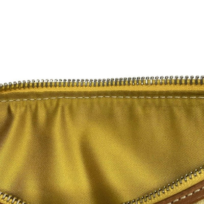 Dior Christian Dior Handbag Romantic Ivory X Brown X Yellow Heart Ribbon Leather