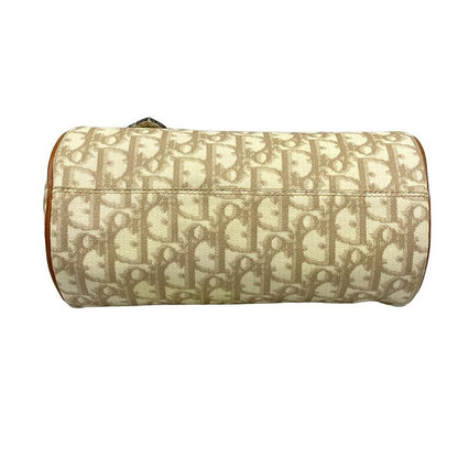 Dior Christian Dior Handbag Romantic Ivory X Brown X Yellow Heart Ribbon Leather