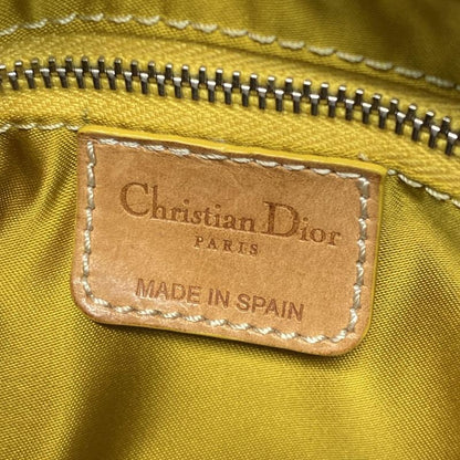 Dior Christian Dior Handbag Romantic Ivory X Brown X Yellow Heart Ribbon Leather