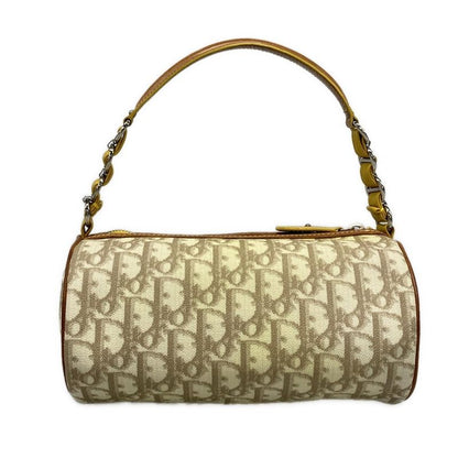 Dior Christian Dior Handbag Romantic Ivory X Brown X Yellow Heart Ribbon Leather