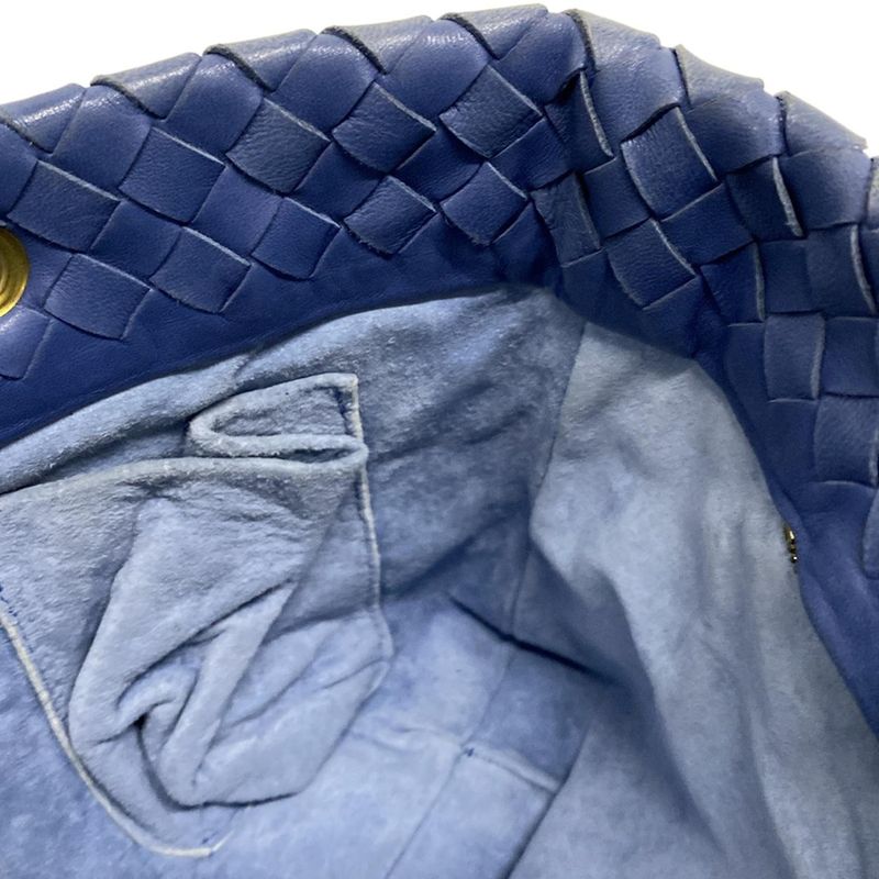 Bottega Veneta Capri 162112 Blue Leather