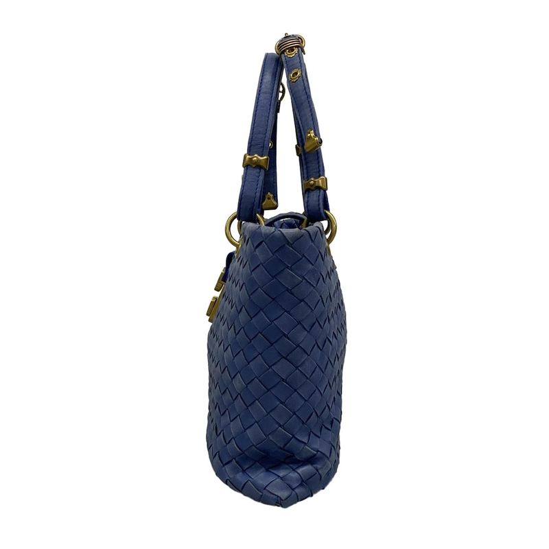 Bottega Veneta Capri 162112 Blue Leather