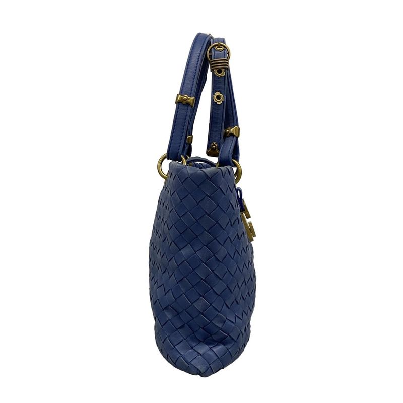 Bottega Veneta Capri 162112 Blue Leather
