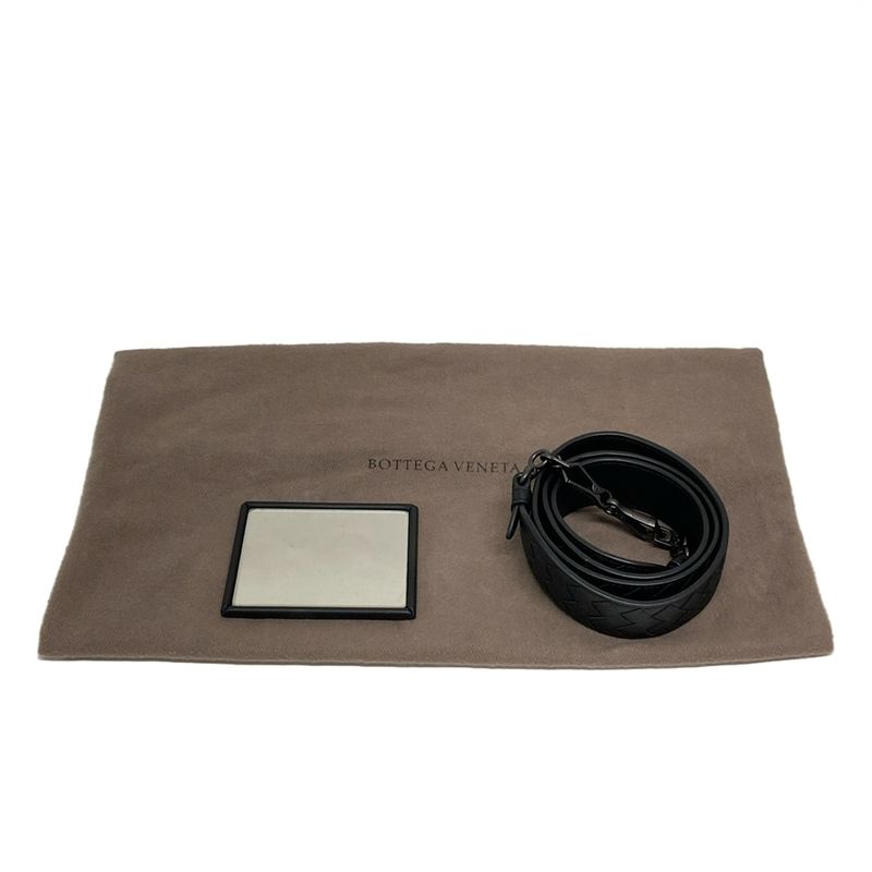 Bottega Veneta Handbag Tamboura Bag Intrecciato B07684077t Black Leather