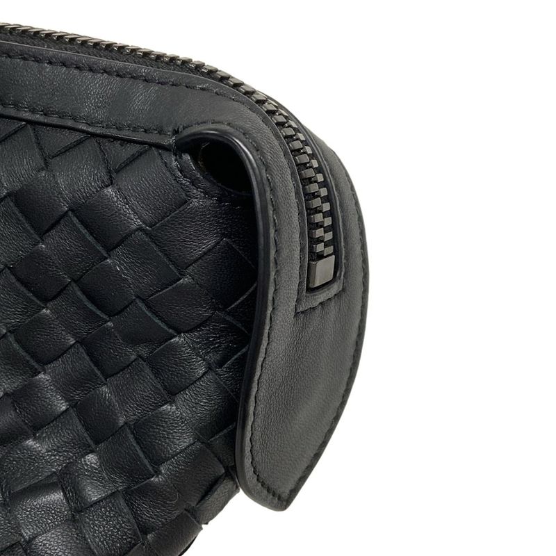 Bottega Veneta Handbag Tamboura Bag Intrecciato B07684077t Black Leather