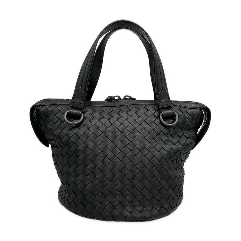 Bottega Veneta Handbag Tamboura Bag Intrecciato B07684077t Black Leather