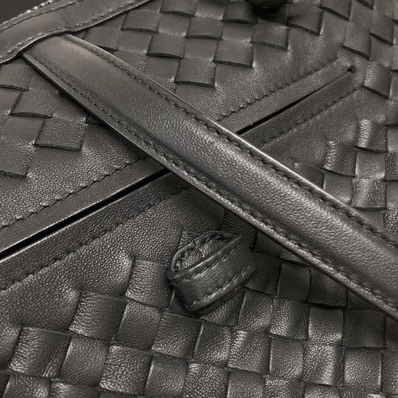 Bottega Veneta Handbag Tamboura Bag Intrecciato B07684077t Black Leather