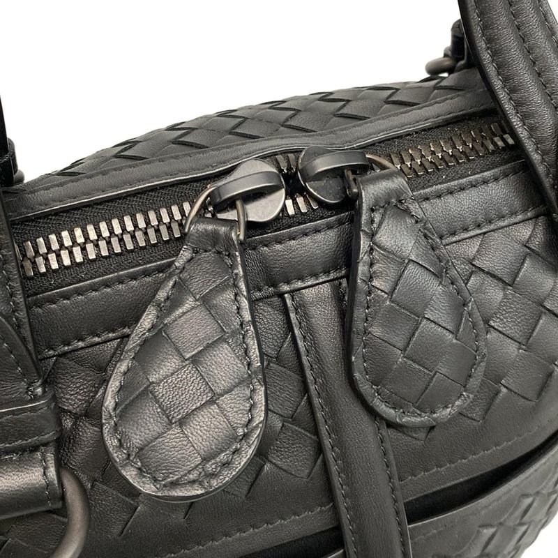 Bottega Veneta Handbag Tamboura Bag Intrecciato B07684077t Black Leather