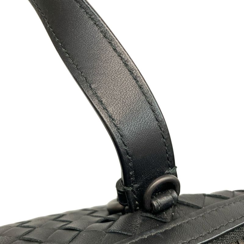 Bottega Veneta Handbag Tamboura Bag Intrecciato B07684077t Black Leather
