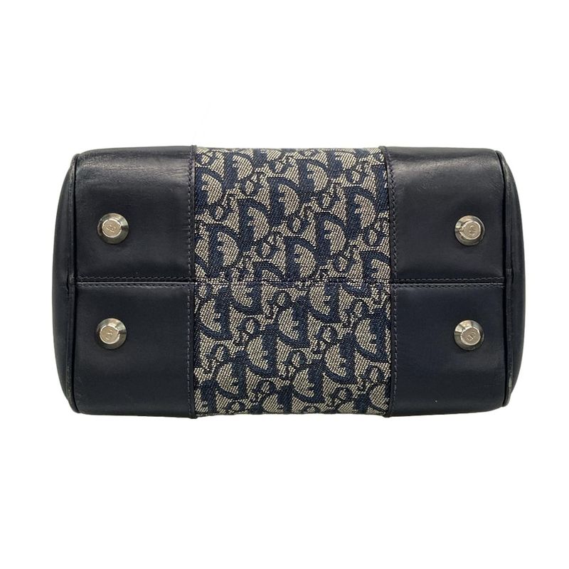 Dior Christian Dior Handbag Trotter Navy and Ivory Leather