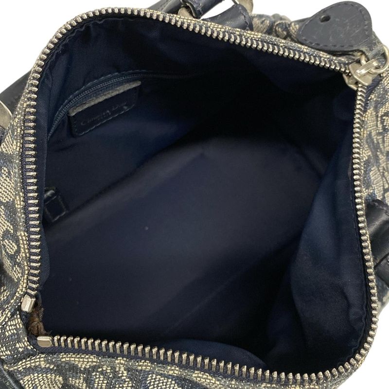 Dior Christian Dior Handbag Trotter Navy and Ivory Leather