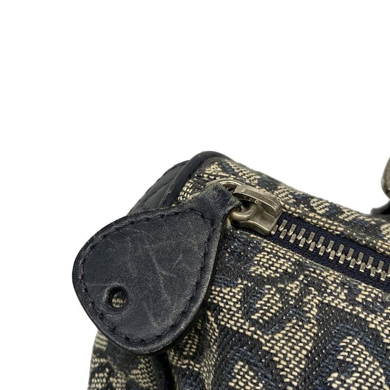 Dior Christian Dior Handbag Trotter Navy and Ivory Leather