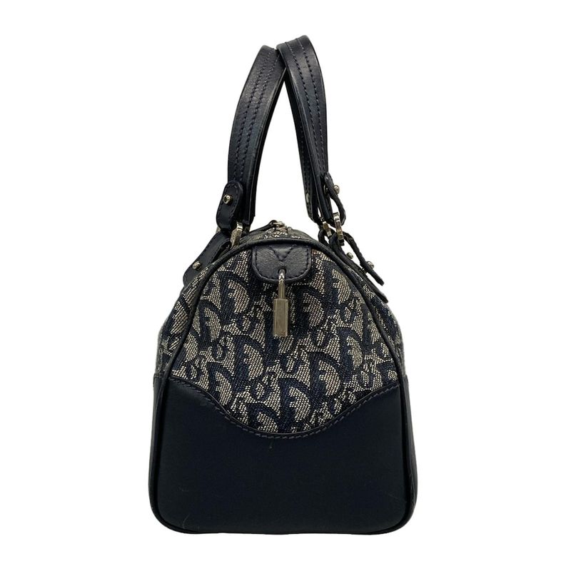 Dior Christian Dior Handbag Trotter Navy and Ivory Leather