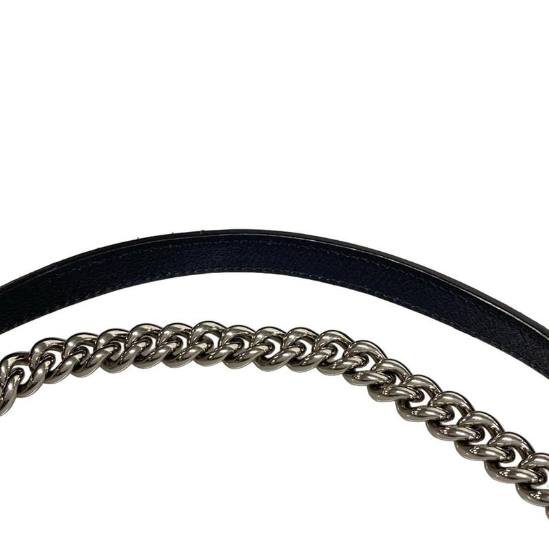 Gucci GG Marmont Quilted Small Shoulder Bag 443497 Blue and Dark Navy Leather