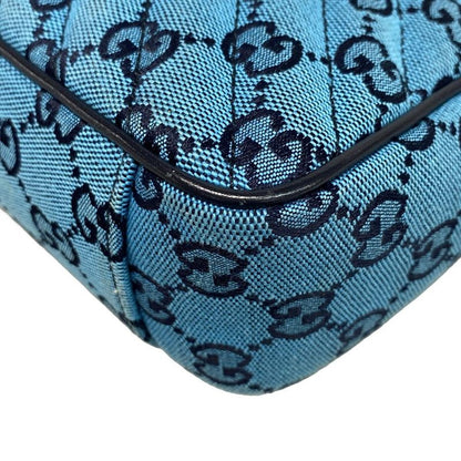 Gucci GG Marmont Quilted Small Shoulder Bag 443497 Blue and Dark Navy Leather