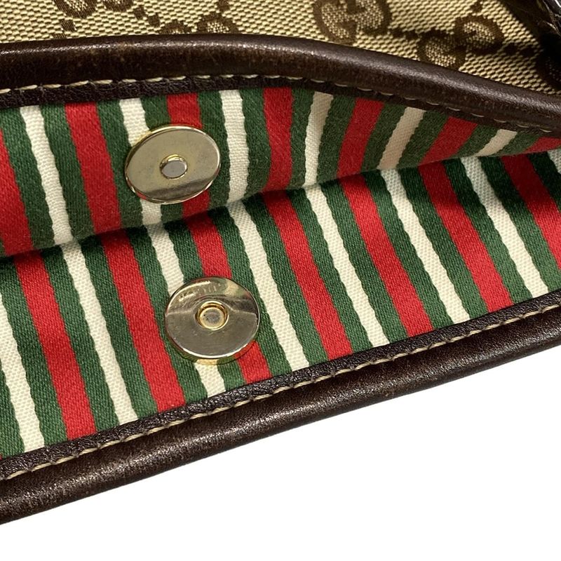 Gucci Tote Bag GG Patternnew Britt 169946 Beige and Dark Brown Leather