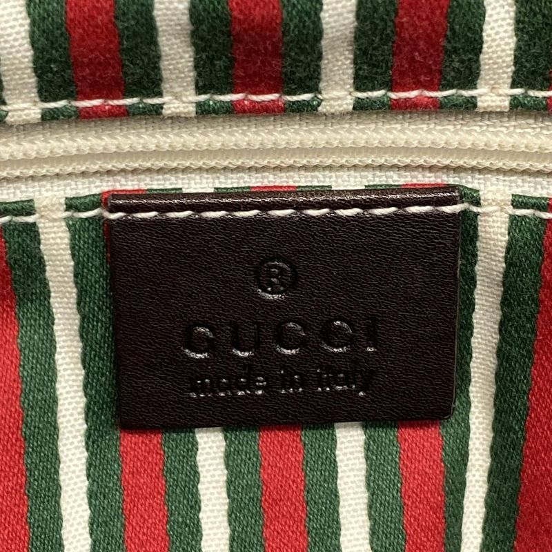 Gucci Tote Bag GG Patternnew Britt 169946 Beige and Dark Brown Leather