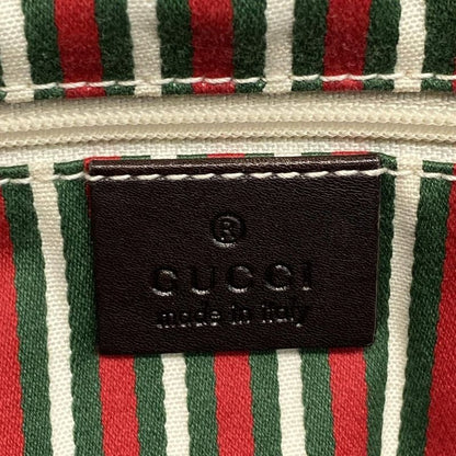 Gucci Tote Bag GG Patternnew Britt 169946 Beige and Dark Brown Leather