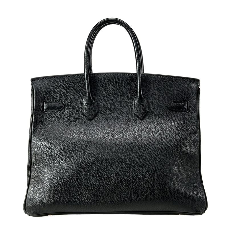 Hermes Handbag Birkin 35 Black Gold Hardware