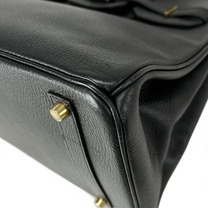 Hermes Handbag Birkin 35 Black Gold Hardware