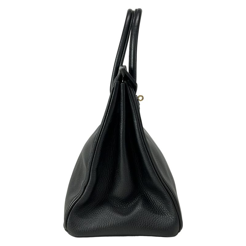 Hermes Handbag Birkin 35 Black Gold Hardware