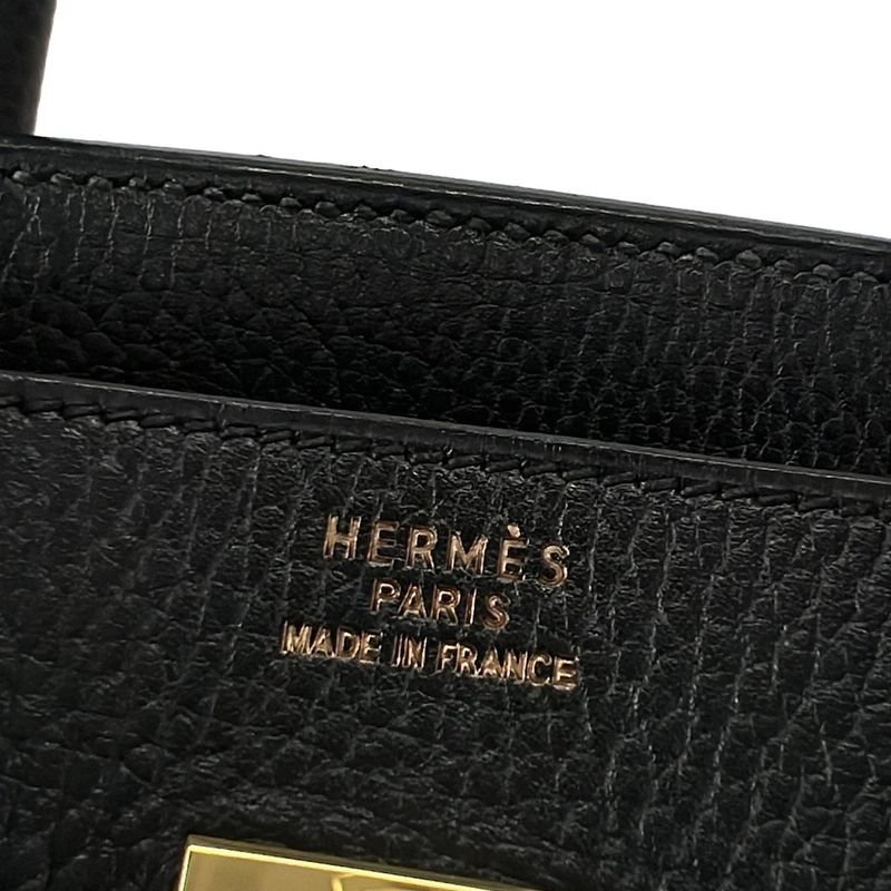 Hermes Handbag Birkin 35 Black Gold Hardware