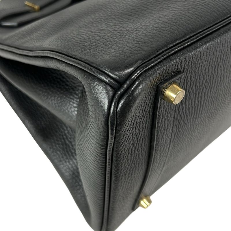 Hermes Handbag Birkin 35 Black Gold Hardware