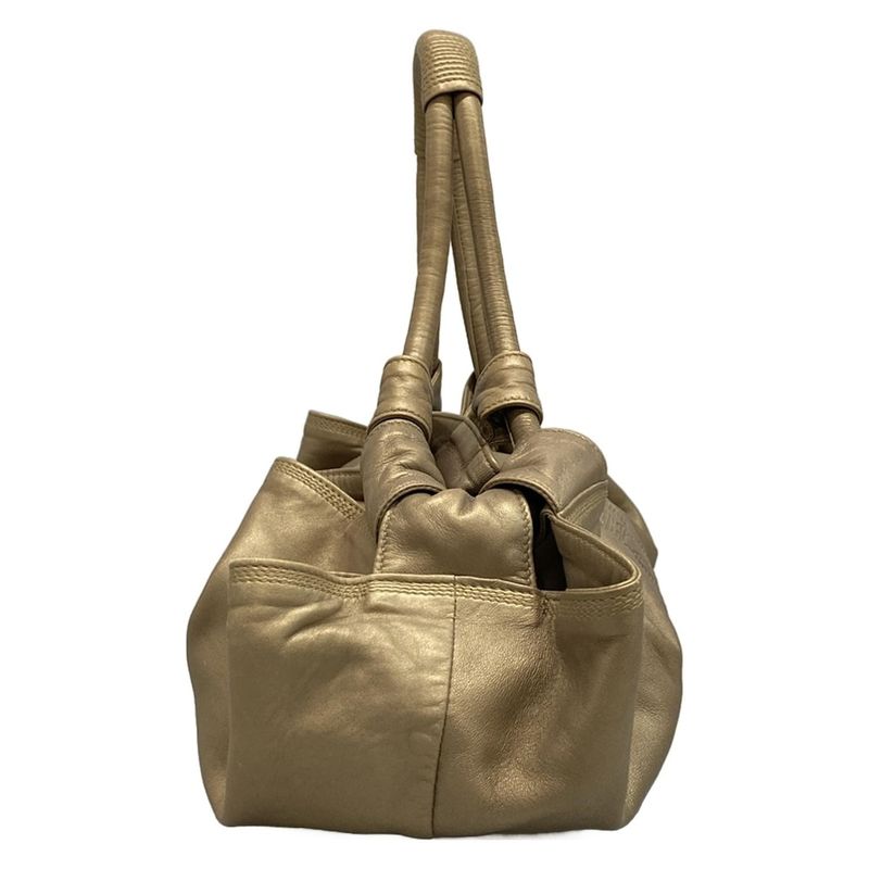 Loewe Shoulder Bag Nappa Ile Gold Leather