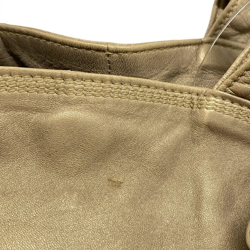 Loewe Shoulder Bag Nappa Ile Gold Leather