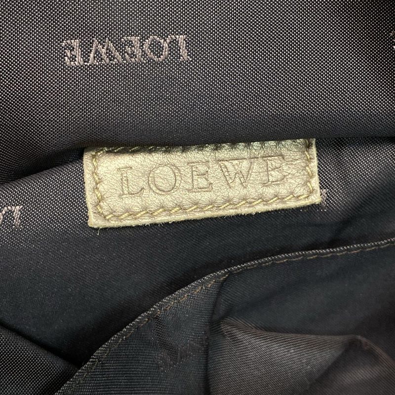 Loewe Shoulder Bag Nappa Ile Gold Leather