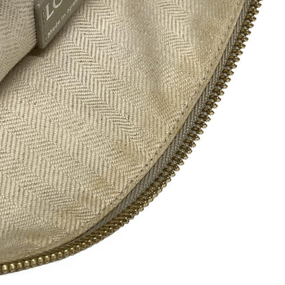 Loewe Clutch Bag - Gray Beige Shape Stamped Leather