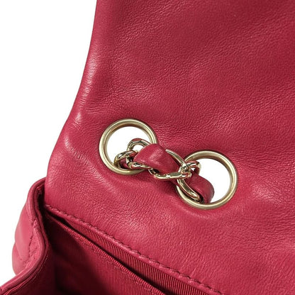 Chanel Shoulder Bag Single Flap Matelasse Pink Gold Hardware Chain Shoulder