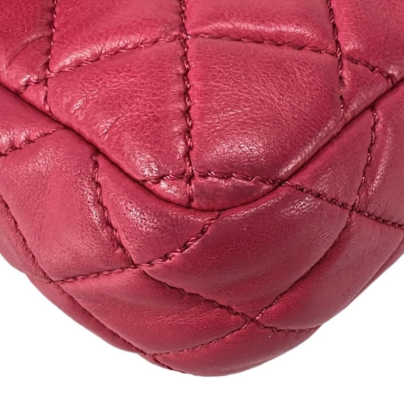 Chanel Shoulder Bag Single Flap Matelasse Pink Gold Hardware Chain Shoulder