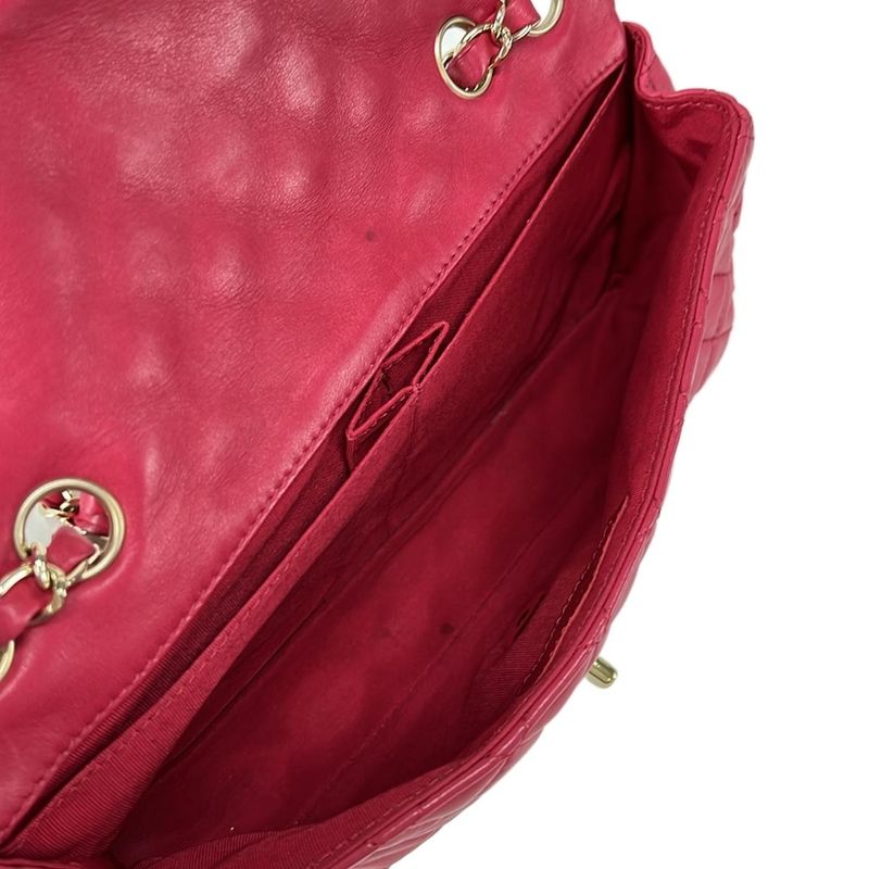 Chanel Shoulder Bag Single Flap Matelasse Pink Gold Hardware Chain Shoulder