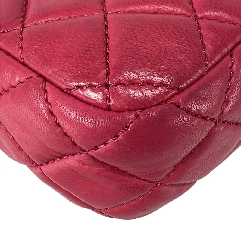 Chanel Shoulder Bag Single Flap Matelasse Pink Gold Hardware Chain Shoulder