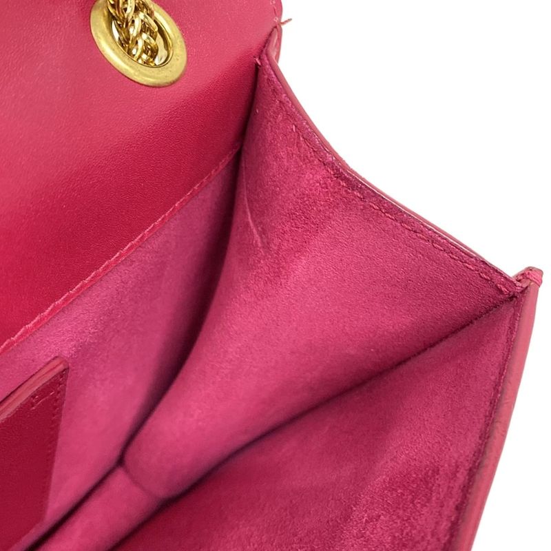 Saint Laurent Paris Shoulder Bag Betty 314515 Pink Chain Shoulder Leather