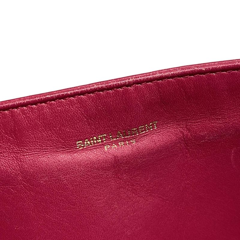 Saint Laurent Paris Vaulisse Pink Reversible Leather Tote Bag