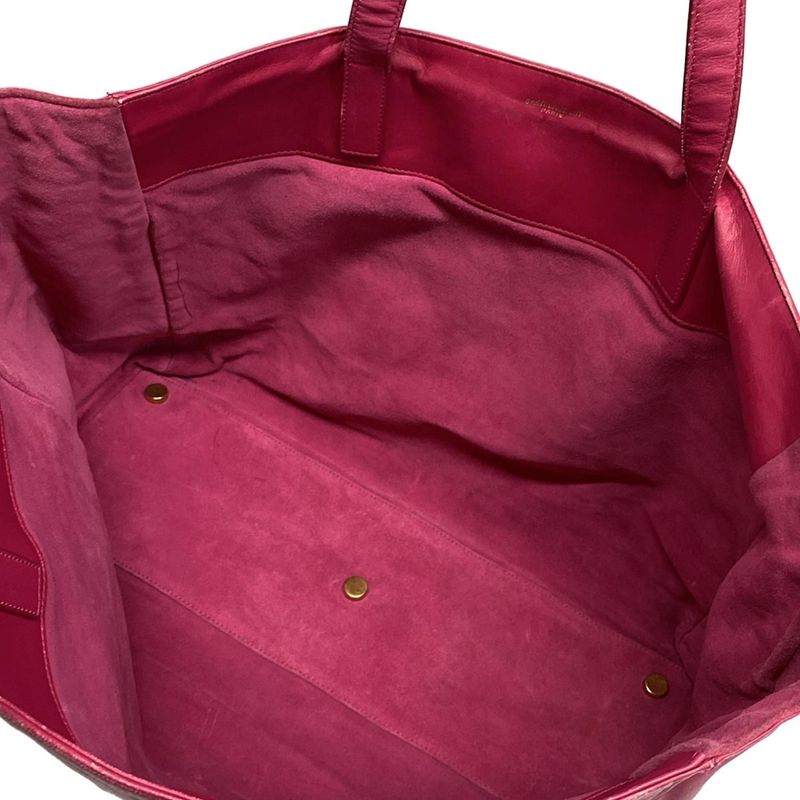 Saint Laurent Paris Vaulisse Pink Reversible Leather Tote Bag