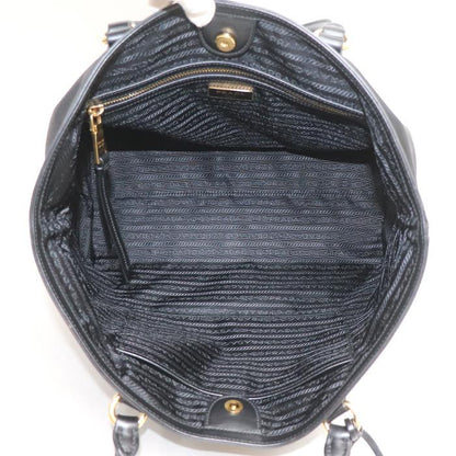 Prada Tessuto Nylon Tote Bag Black 1bg158 Ladies Preowned Excellent Condition