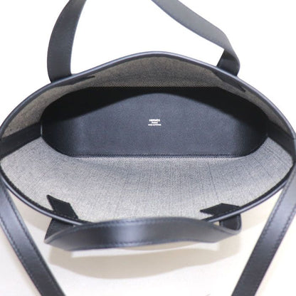 Hermes Toile Ash H Ambier PM 2way Shoulder Bag White Black Ladies Preowned