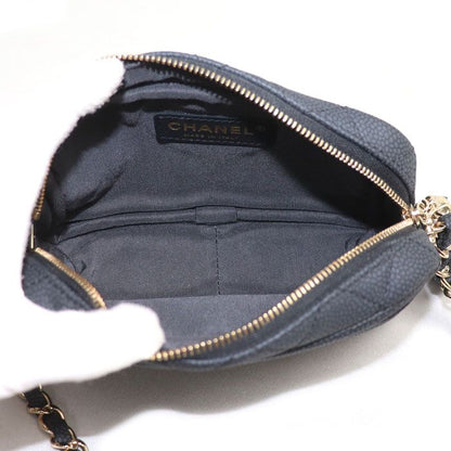 Chanel Caviar Skin Matelasse Camera Bag Shoulder Bag Black A57717 Ladies
